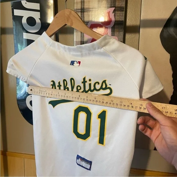 Oakland Athletics Dog Jersey, #1, Fits M/L- EUC - Picture 3 of 6